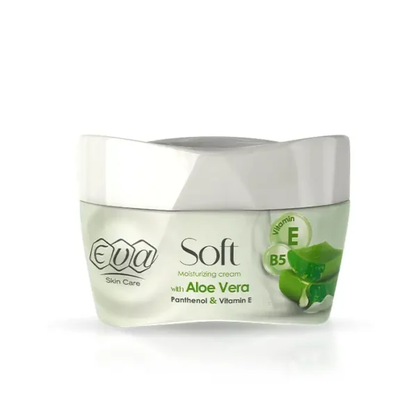 Eva Skin Care Soft Moisturizing Cream with Aloe Vera, Panthenol & Vitamin E 170 Gm